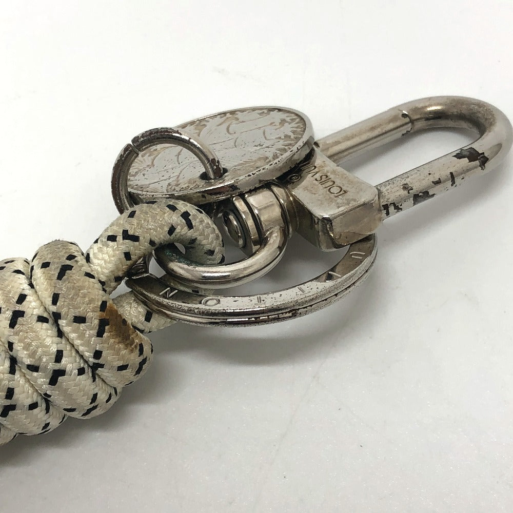 LOUIS VUITTON Bag charm MP1622 metal white Christopher nemes Key ring mens Used Authentic