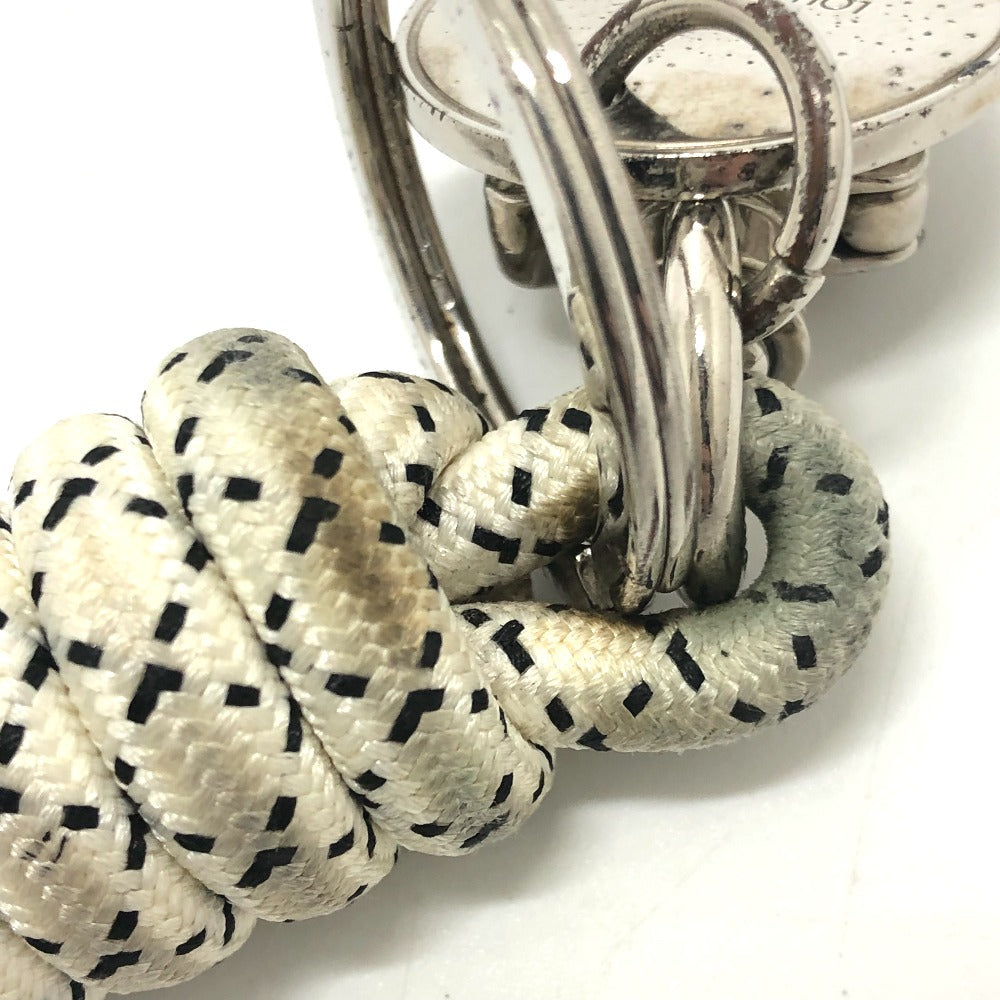 LOUIS VUITTON Bag charm MP1622 metal white Christopher nemes Key ring mens Used Authentic