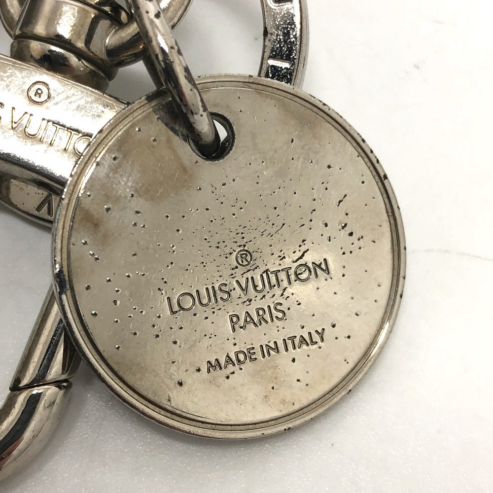 LOUIS VUITTON Bag charm MP1622 metal white Christopher nemes Key ring mens Used Authentic