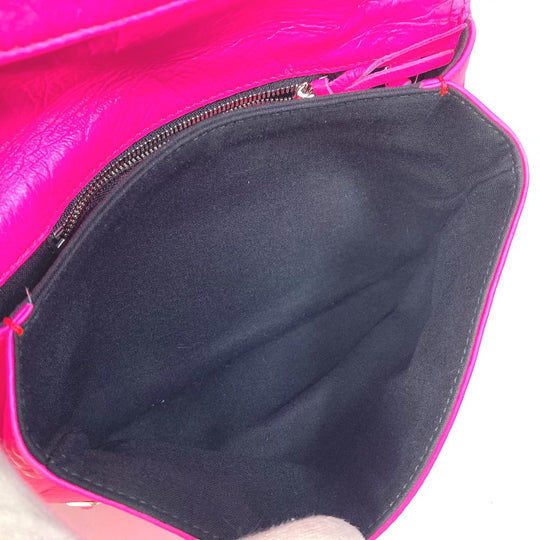BALENCIAGA Clutch bag 431650 leather pink Pochette Classic envelope Women Used Authentic