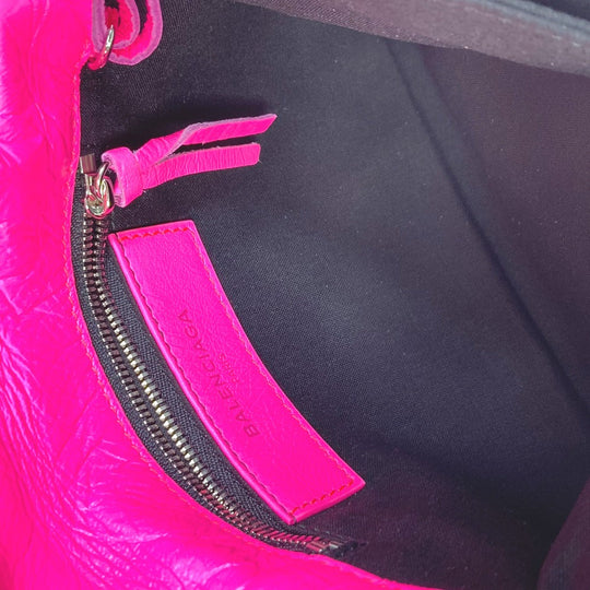 BALENCIAGA Clutch bag 431650 leather pink Pochette Classic envelope Women Used Authentic