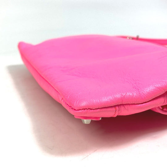 BALENCIAGA Clutch bag 431650 leather pink Pochette Classic envelope Women Used Authentic