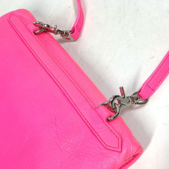 BALENCIAGA Clutch bag 431650 leather pink Pochette Classic envelope Women Used Authentic