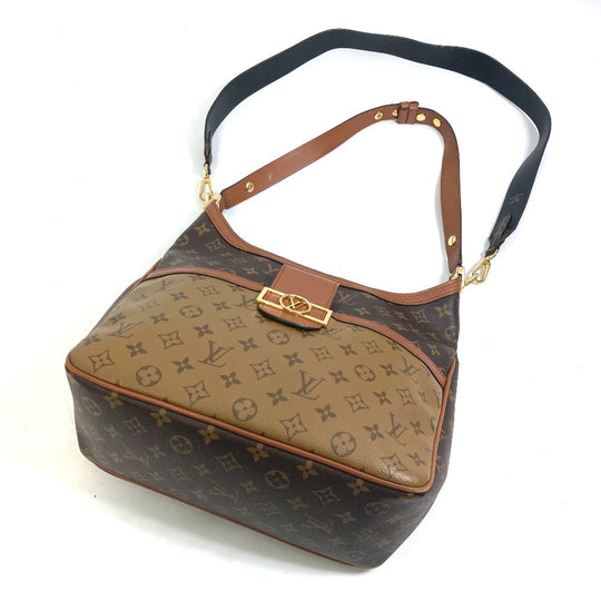 LOUIS VUITTON Shoulder Bag M45194 Monogram reverse canvas Brown Monogram reverse Hobo Dauphine PM Women Used Authentic