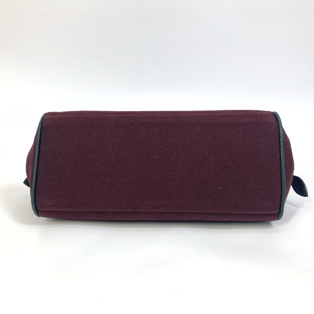 HERMES Clutch bag canvas Bordeaux Women Used Authentic