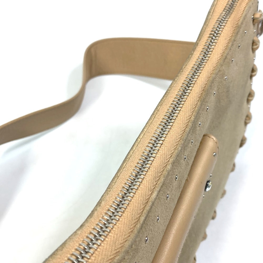 Dior Shoulder Bag Suede / leather beige saddle Women Used Authentic