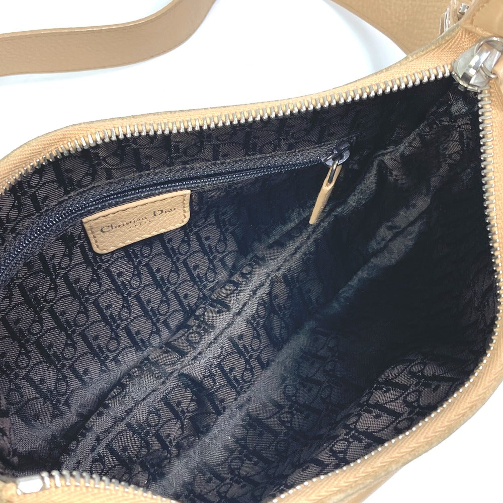 Dior Shoulder Bag Suede / leather beige saddle Women Used Authentic