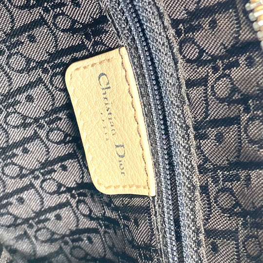 Dior Shoulder Bag Suede / leather beige saddle Women Used Authentic