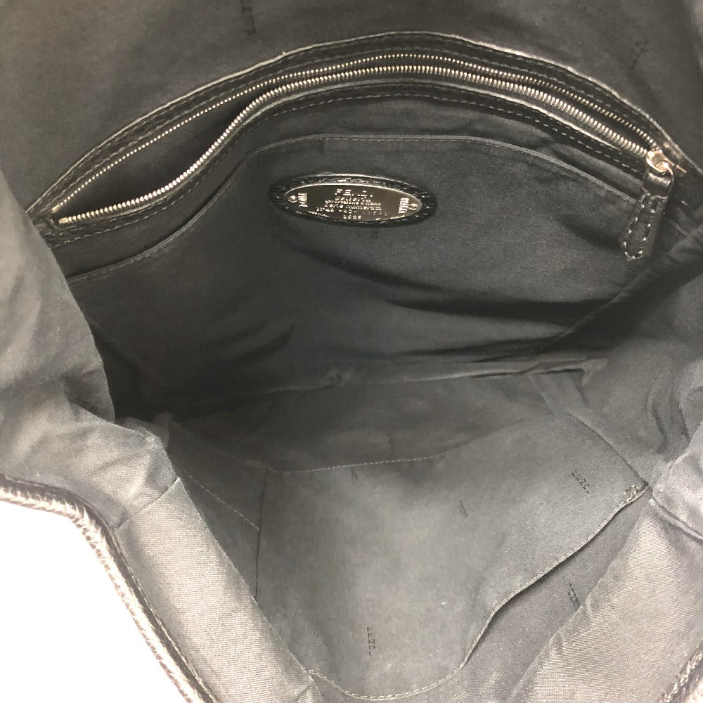 FENDI Backpack 7VZ011 leather black Backpack mens Used Authentic