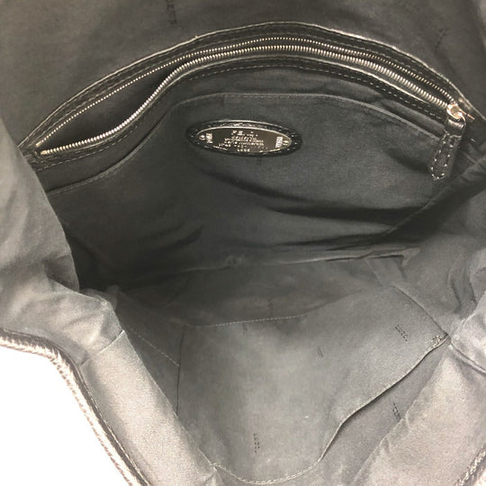 FENDI Backpack 7VZ011 leather black Backpack mens Used Authentic