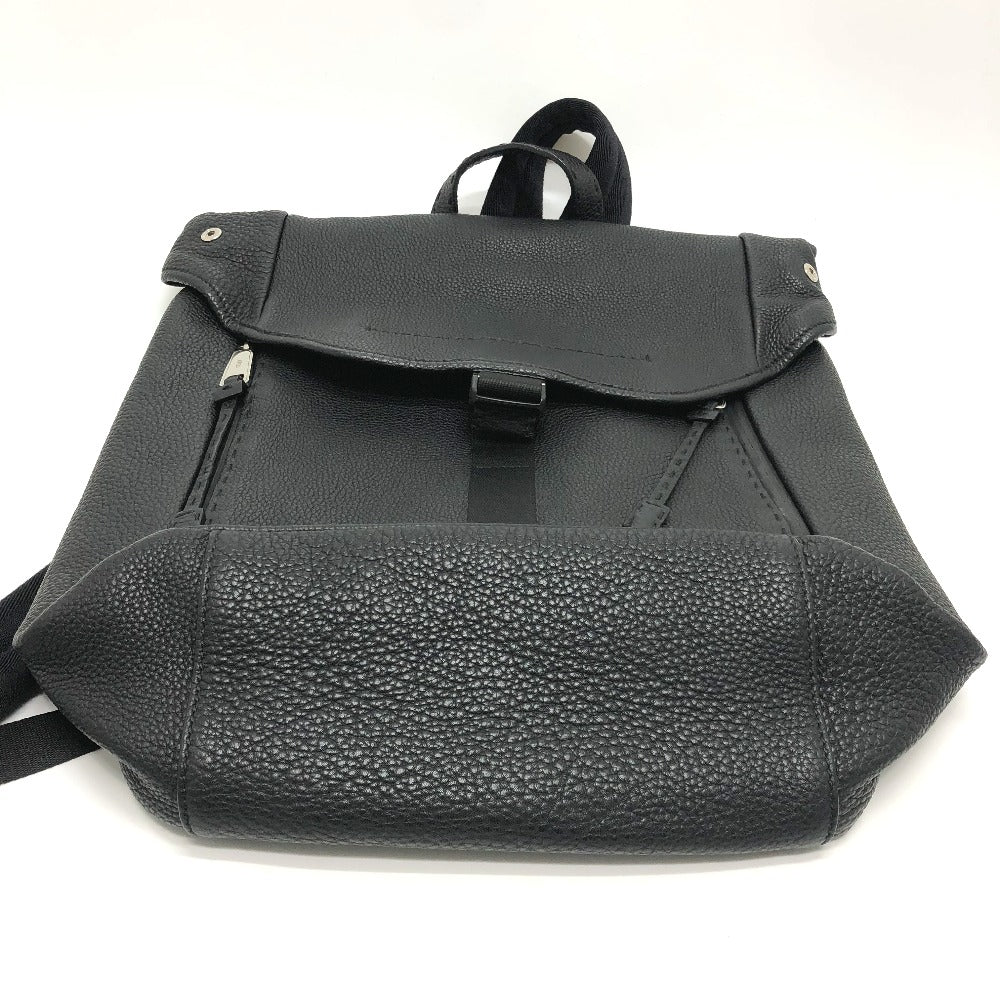 FENDI Backpack 7VZ011 leather black Backpack mens Used Authentic