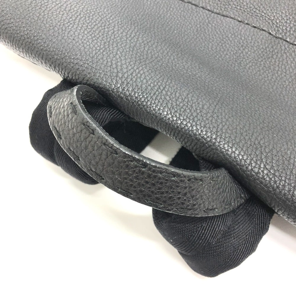 FENDI Backpack 7VZ011 leather black Backpack mens Used Authentic