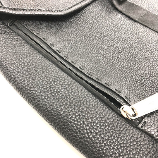 FENDI Backpack 7VZ011 leather black Backpack mens Used Authentic