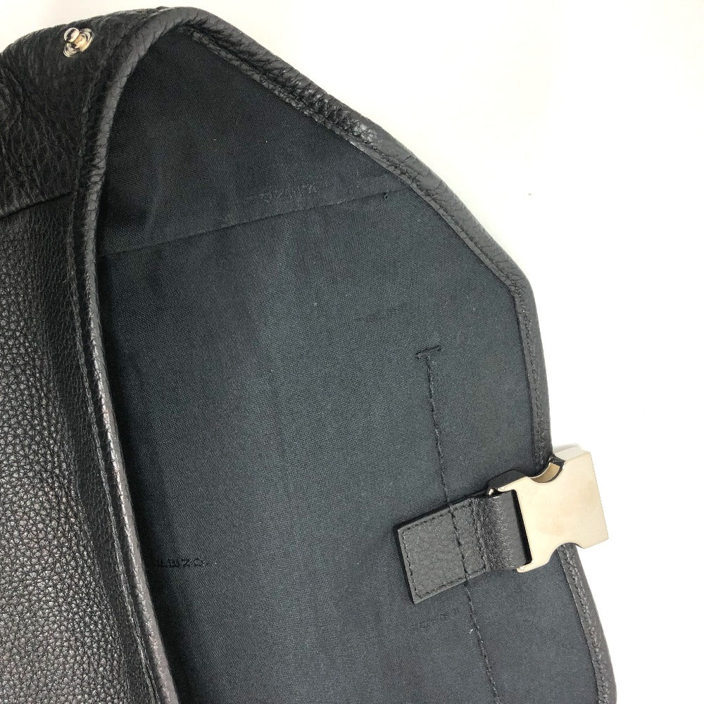 FENDI Backpack 7VZ011 leather black Backpack mens Used Authentic