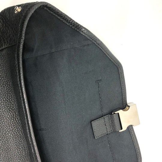 FENDI Backpack 7VZ011 leather black Backpack mens Used Authentic