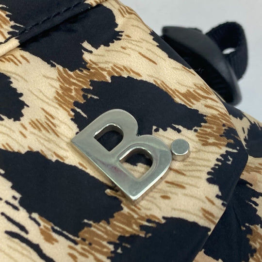 BALENCIAGA Backpack 580026 Nylon beige Leopard leopard print leopard Mini Backpack Women Used Authentic