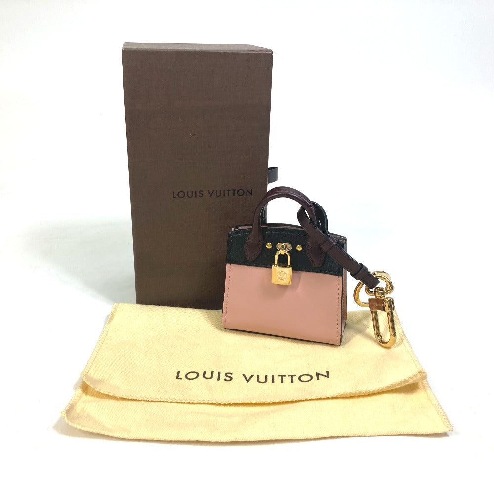 LOUIS VUITTON key ring MP1787 leather pink City steamer