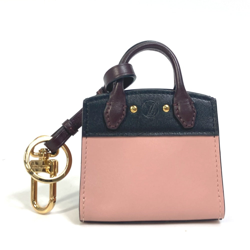 LOUIS VUITTON key ring MP1787 leather pink City steamer