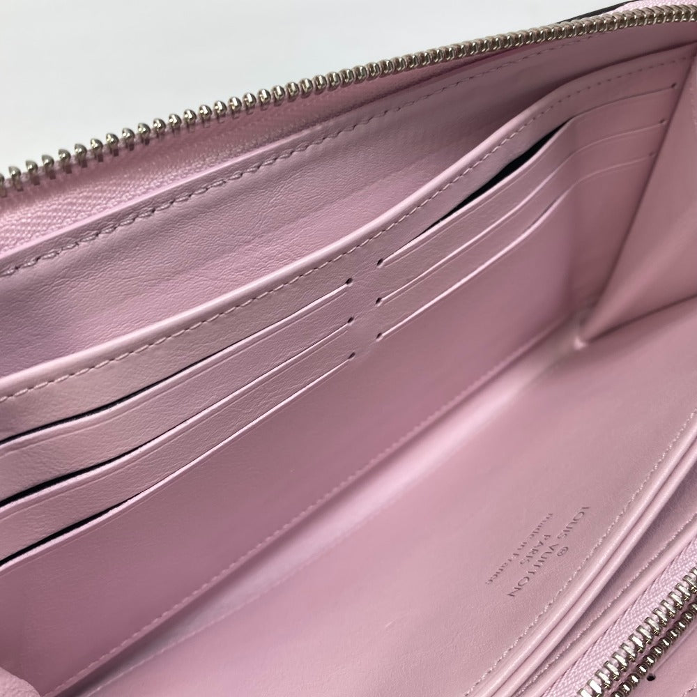 LOUIS VUITTON Long Wallet Purse M81426 monogram mahina leather purple Monogram Mahina Zippy wallet Women Used Authentic