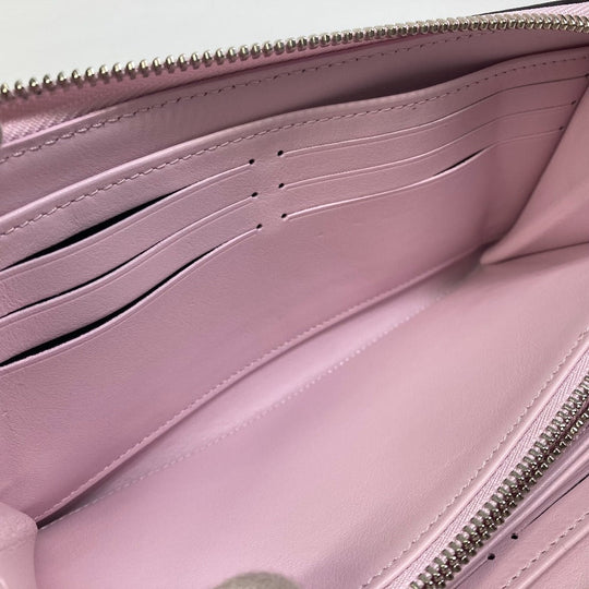 LOUIS VUITTON Long Wallet Purse M81426 monogram mahina leather purple Monogram Mahina Zippy wallet Women Used Authentic