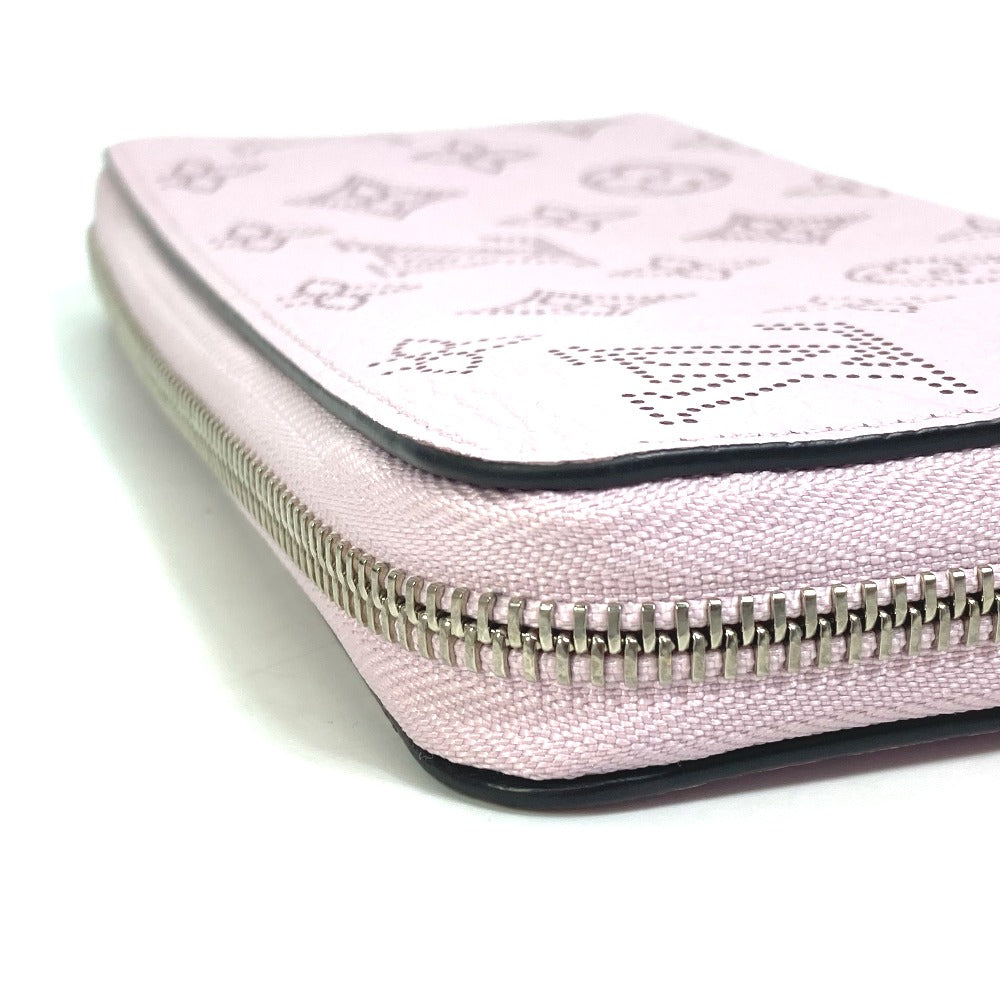 LOUIS VUITTON Long Wallet Purse M81426 monogram mahina leather purple Monogram Mahina Zippy wallet Women Used Authentic