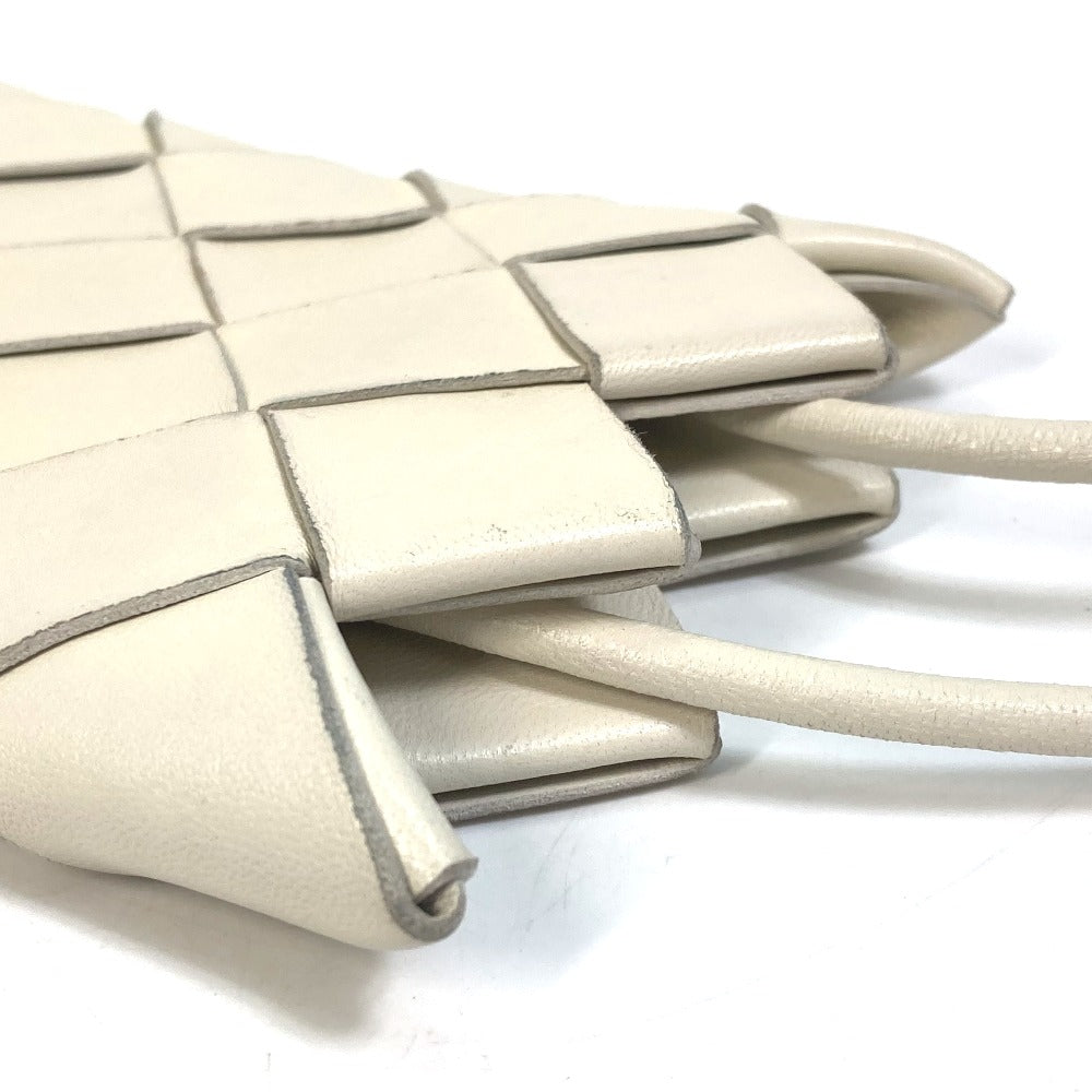BOTTEGAVENETA Shoulder Bag 619019 leather white INTRECCIATO Pochette Women Used Authentic