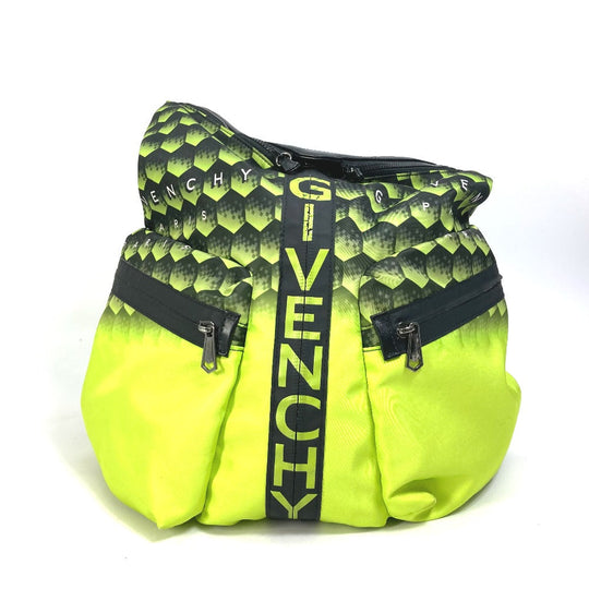 GIVENCHY Backpack Nylon yellow logo Backpack mens Used Authentic