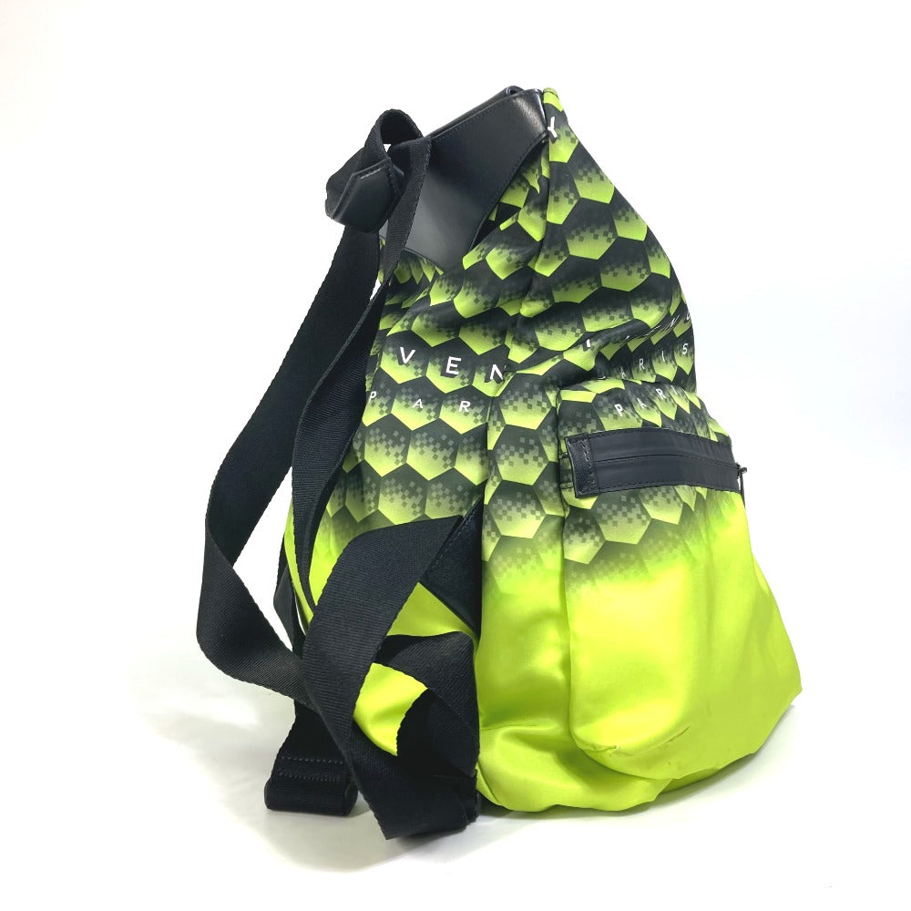GIVENCHY Backpack Nylon yellow logo Backpack mens Used Authentic