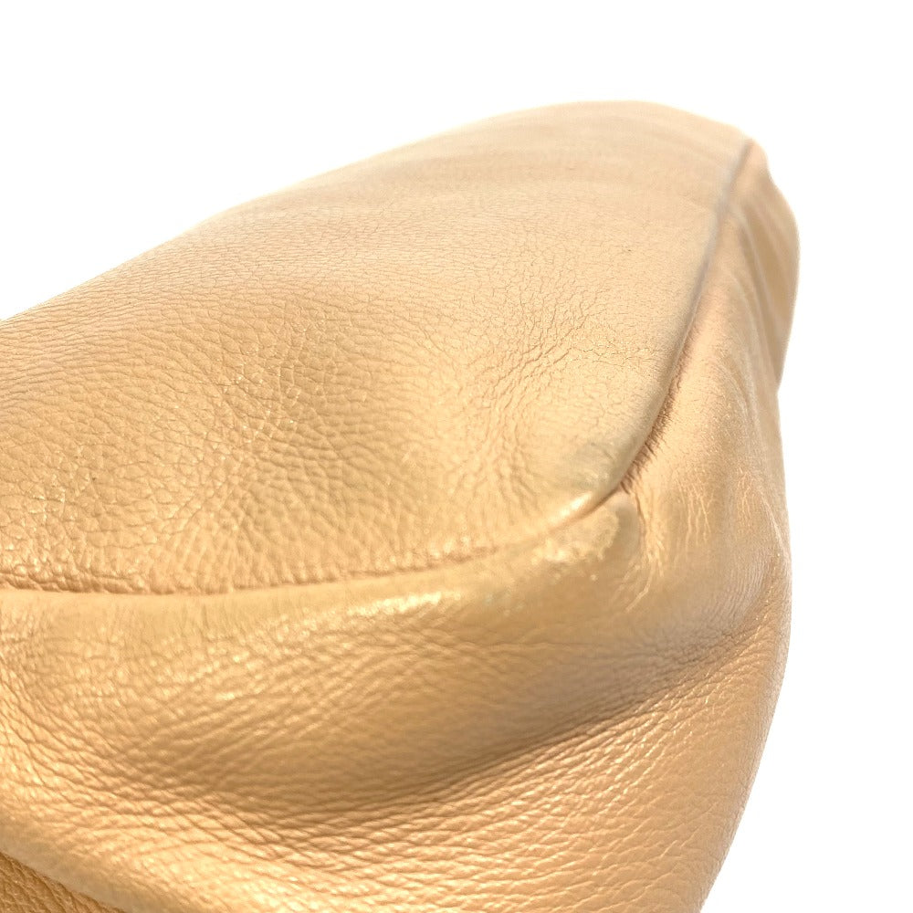 CHANEL Shoulder Bag lambskin beige CC COCO Mark WChain Bag Flap Women Used Authentic