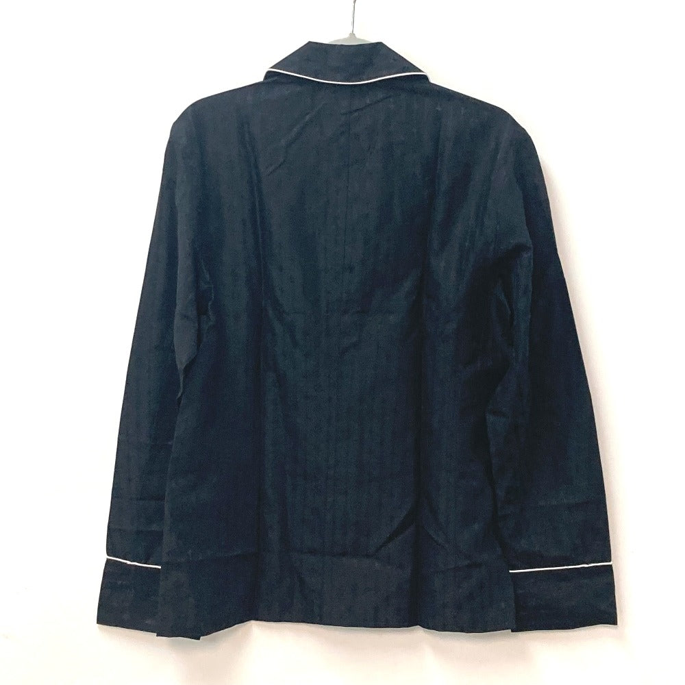LOUIS VUITTON Long sleeve shirt Cotton, Silk black Monogram pouch included pajama shirt mens XS Used Authentic