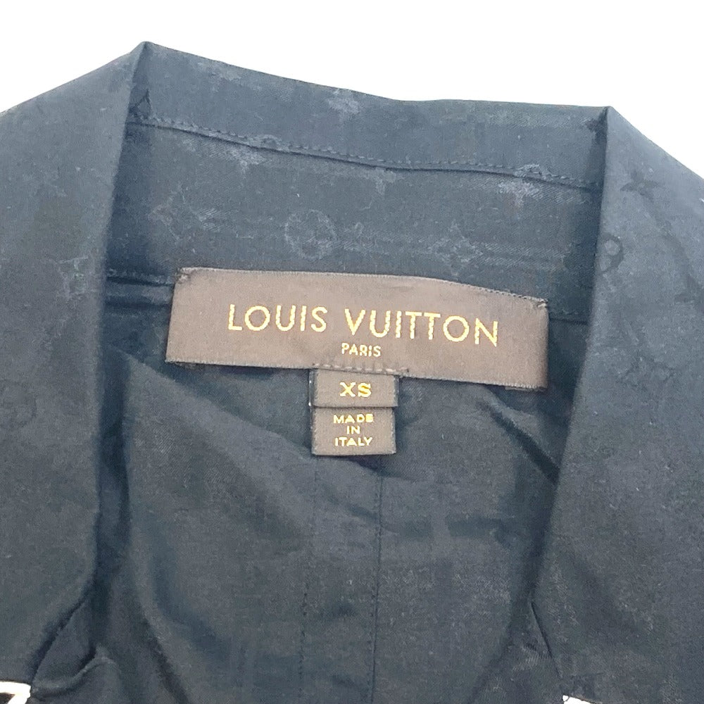 LOUIS VUITTON Long sleeve shirt Cotton, Silk black Monogram pouch included pajama shirt mens XS Used Authentic