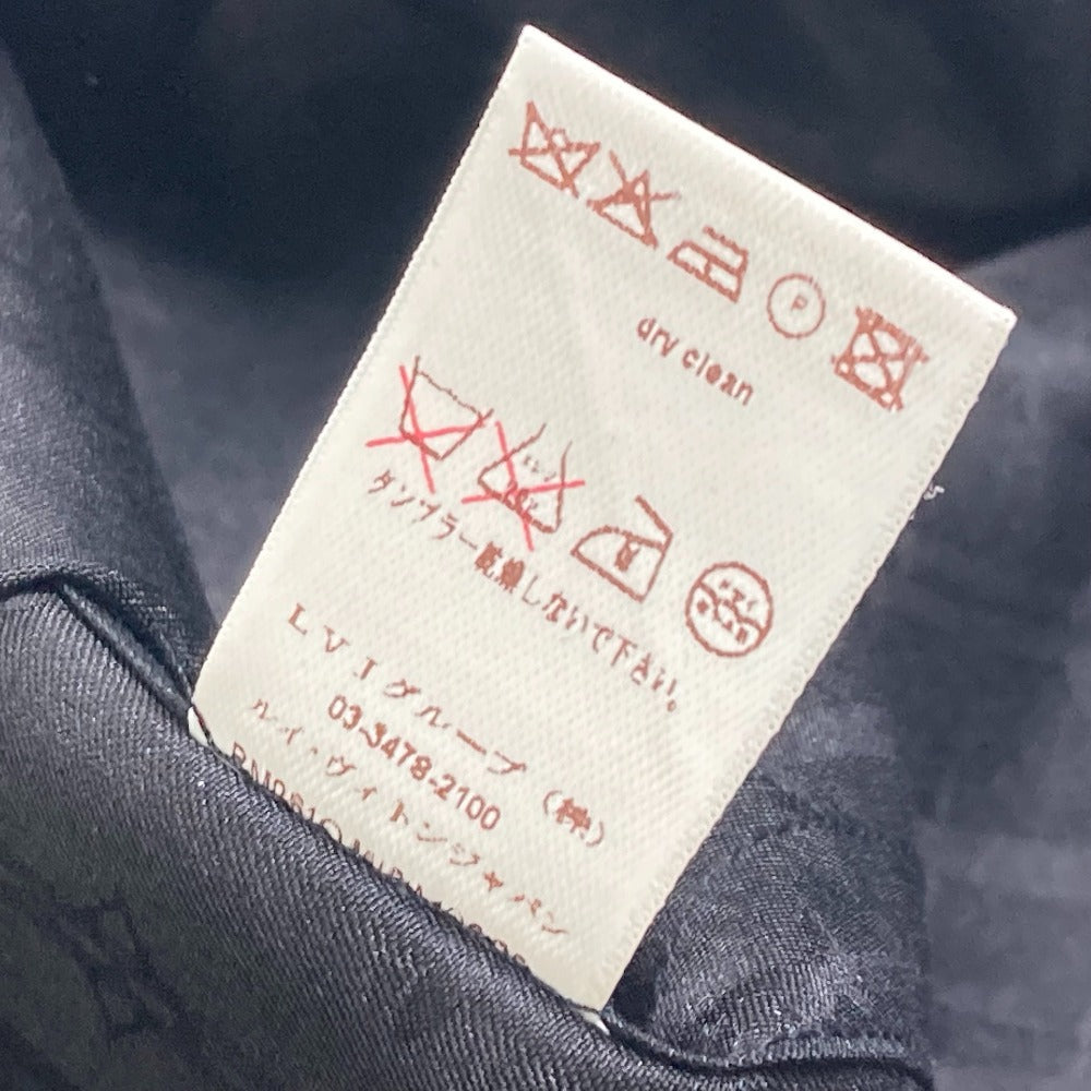 LOUIS VUITTON Long sleeve shirt Cotton, Silk black Monogram pouch included pajama shirt mens XS Used Authentic