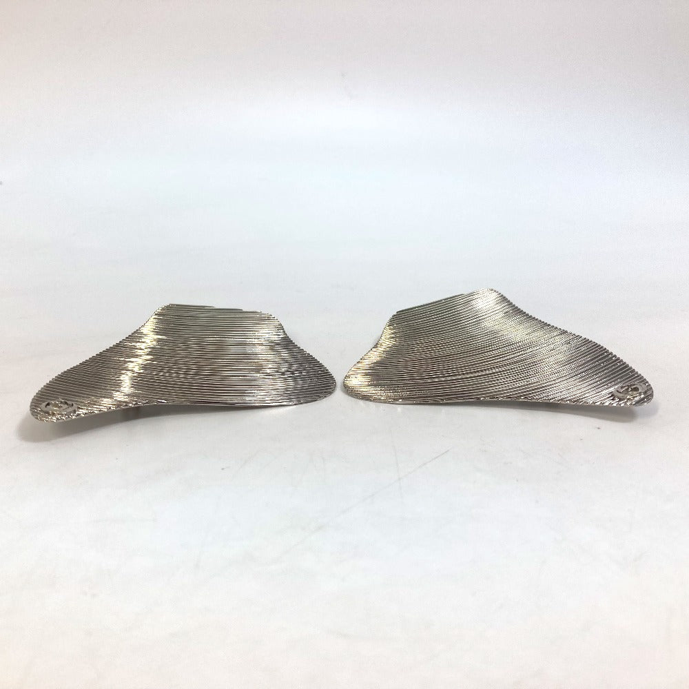 GUCCI Earring metal Silver Interlocking G Women Used Authentic