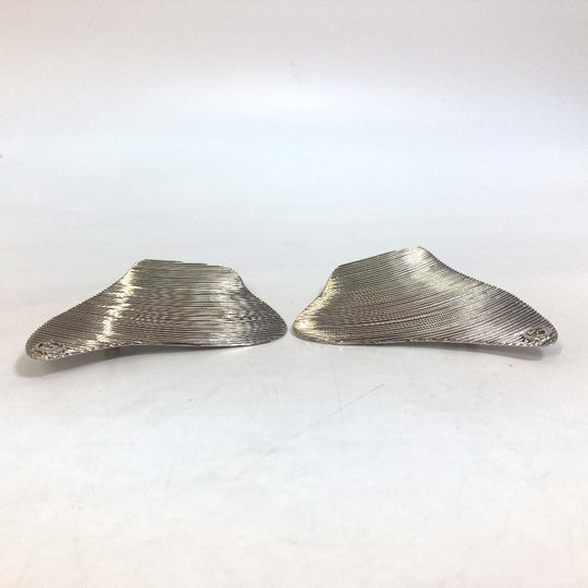GUCCI Earring metal Silver Interlocking G Women Used Authentic