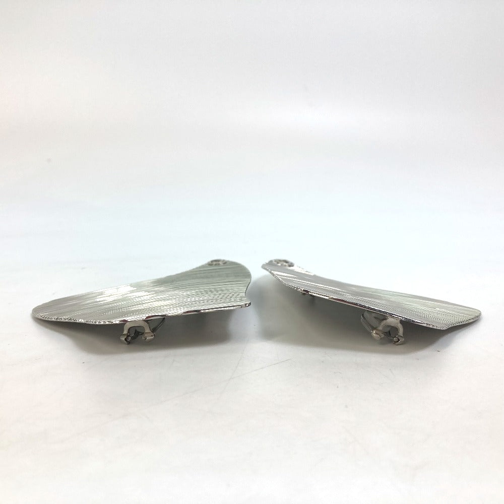 GUCCI Earring metal Silver Interlocking G Women Used Authentic
