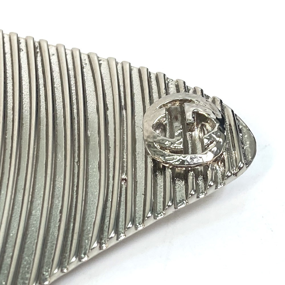 GUCCI Earring metal Silver Interlocking G Women Used Authentic