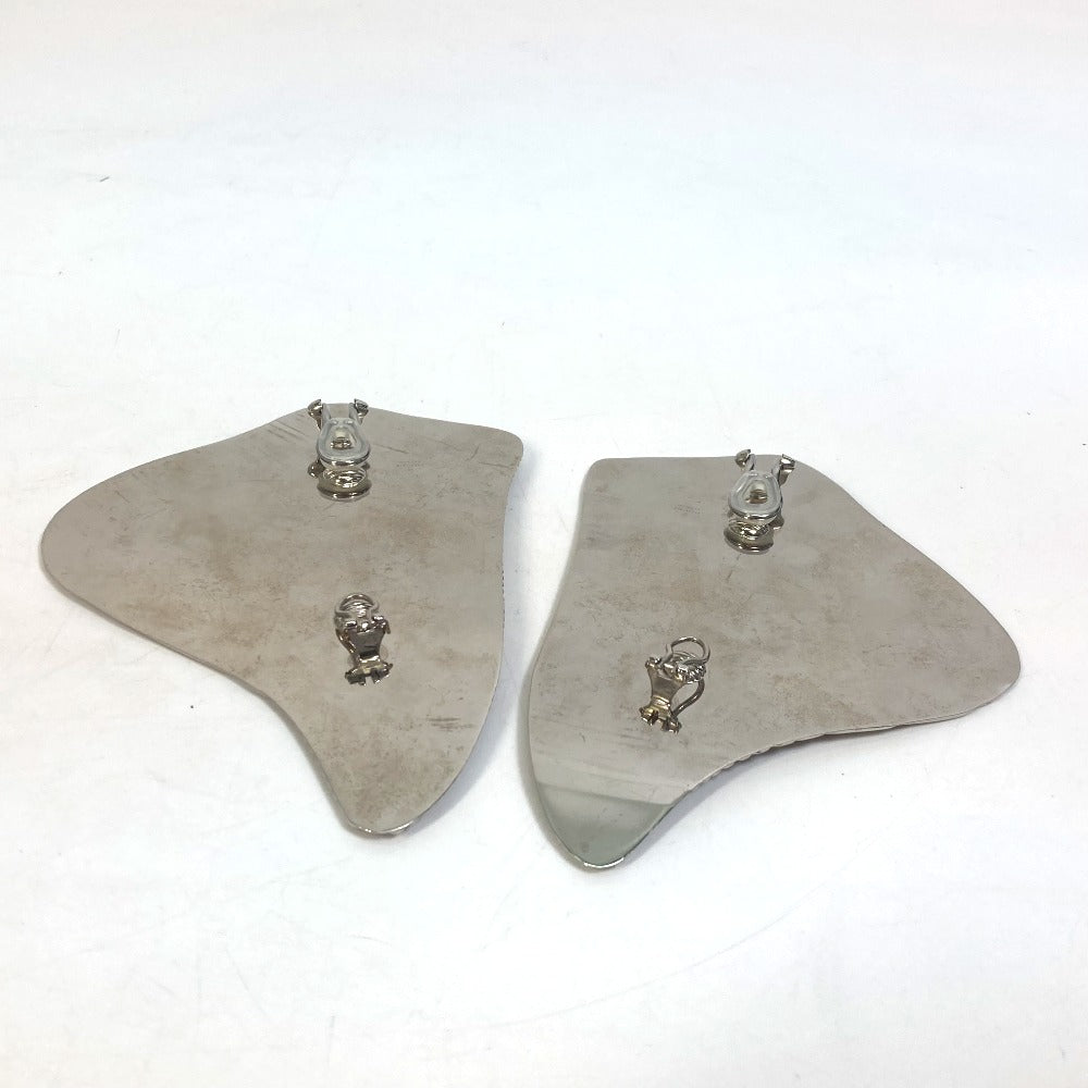 GUCCI Earring metal Silver Interlocking G Women Used Authentic
