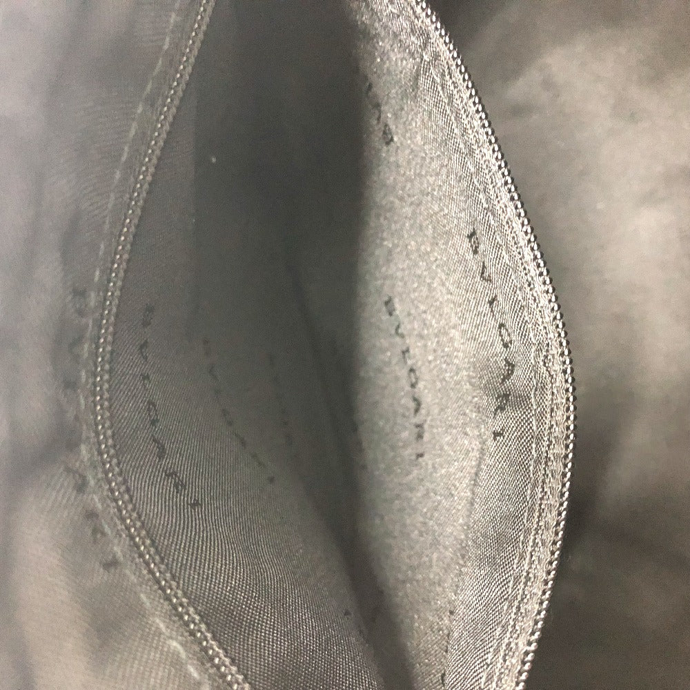 BVLGARI Handbag leather black Bulgari Bulgari Cylindrical Women Used Authentic