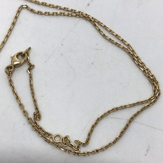 HERMES Necklace Buffalo Horn, Metal gold Amulet Marokiniye PM Women Used Authentic