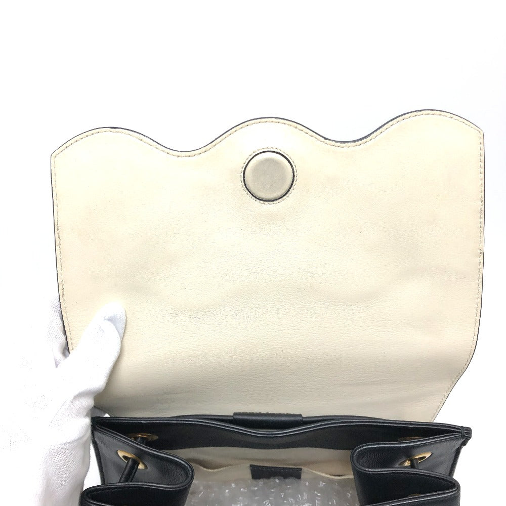 GUCCI Backpack 432266 leather black Studs Animalie Women Used Authentic
