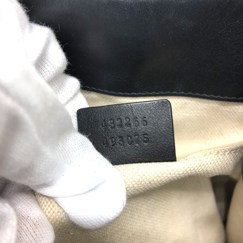 GUCCI Backpack 432266 leather black Studs Animalie Women Used Authentic