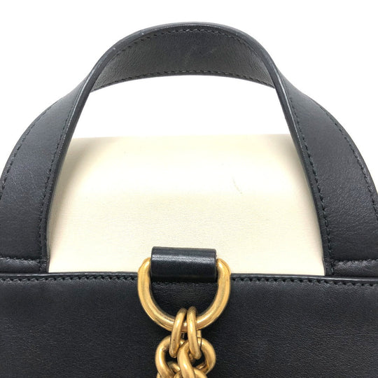 GUCCI Backpack 432266 leather black Studs Animalie Women Used Authentic