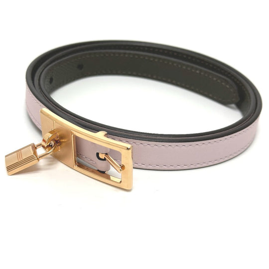 HERMES belt Vaux Swift, Epsom pink/khaki Cadena/fashion accessories Lucky 15 PM Women Used Authentic