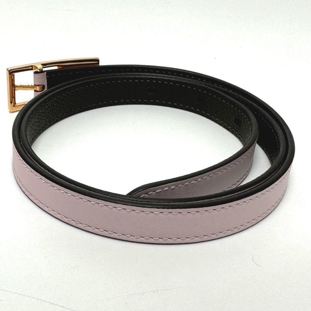 HERMES belt Vaux Swift, Epsom pink/khaki Cadena/fashion accessories Lucky 15 PM Women Used Authentic