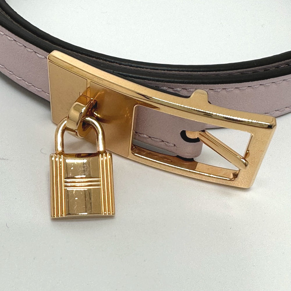 HERMES belt Vaux Swift, Epsom pink/khaki Cadena/fashion accessories Lucky 15 PM Women Used Authentic