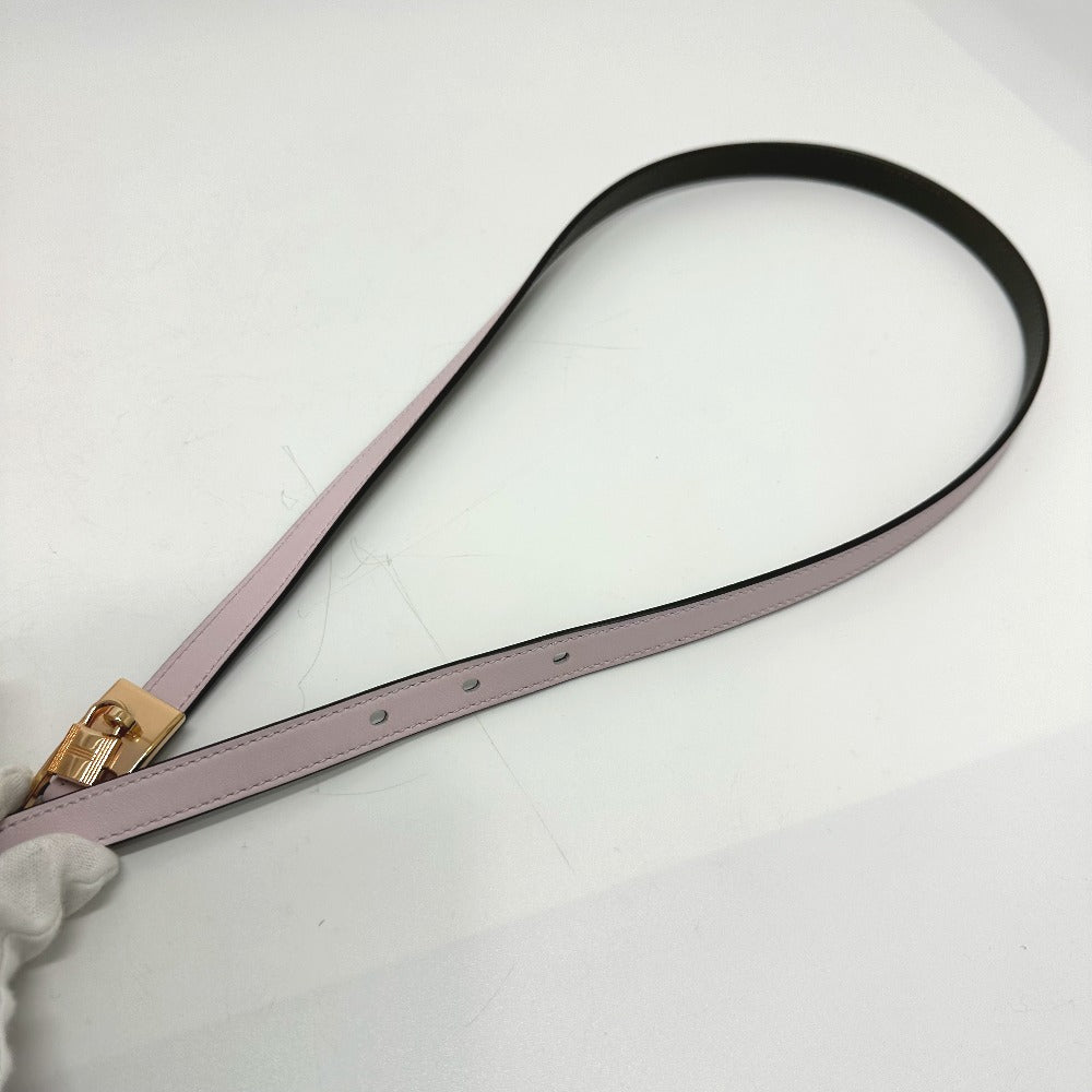 HERMES belt Vaux Swift, Epsom pink/khaki Cadena/fashion accessories Lucky 15 PM Women Used Authentic