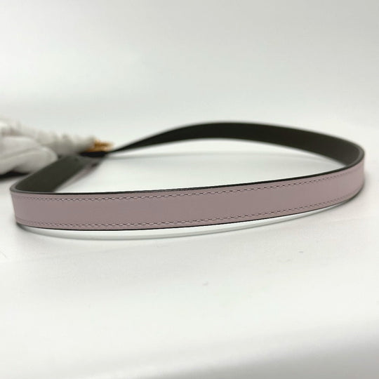 HERMES belt Vaux Swift, Epsom pink/khaki Cadena/fashion accessories Lucky 15 PM Women Used Authentic