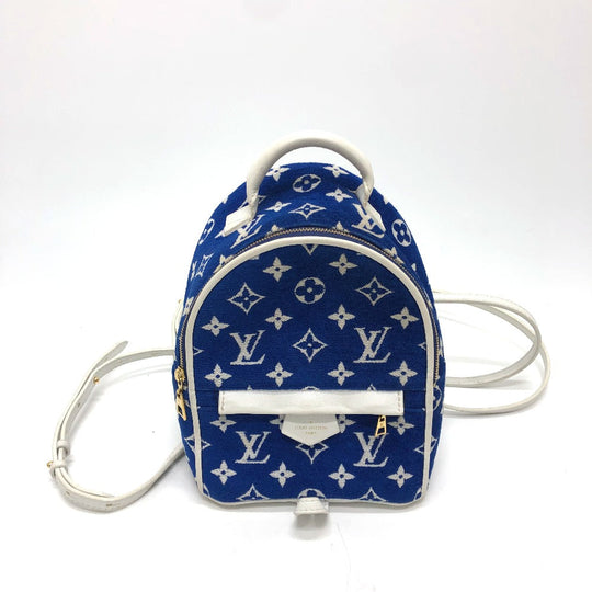 LOUIS VUITTON Backpack M46207 Jacquard , Monogram Jacquard blue Monogram jacquard Palm Springs Mini Women Used Authentic