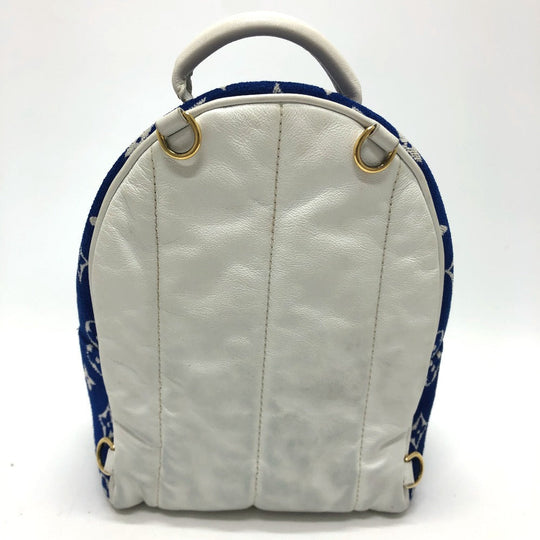 LOUIS VUITTON Backpack M46207 Jacquard , Monogram Jacquard blue Monogram jacquard Palm Springs Mini Women Used Authentic