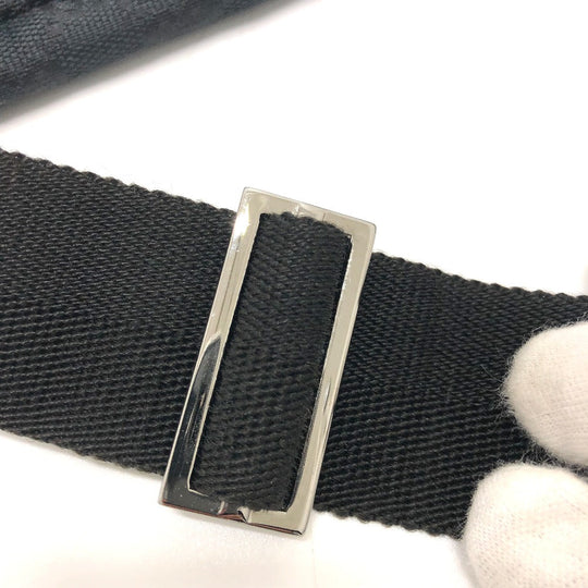 GUCCI Waist bag 28566 GG canvas black GG Sling bag mens Used Authentic